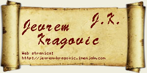 Jevrem Kragović vizit kartica